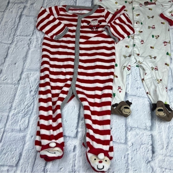 Carters Christmas one piece sleepers 9 months - Picture 7 of 10